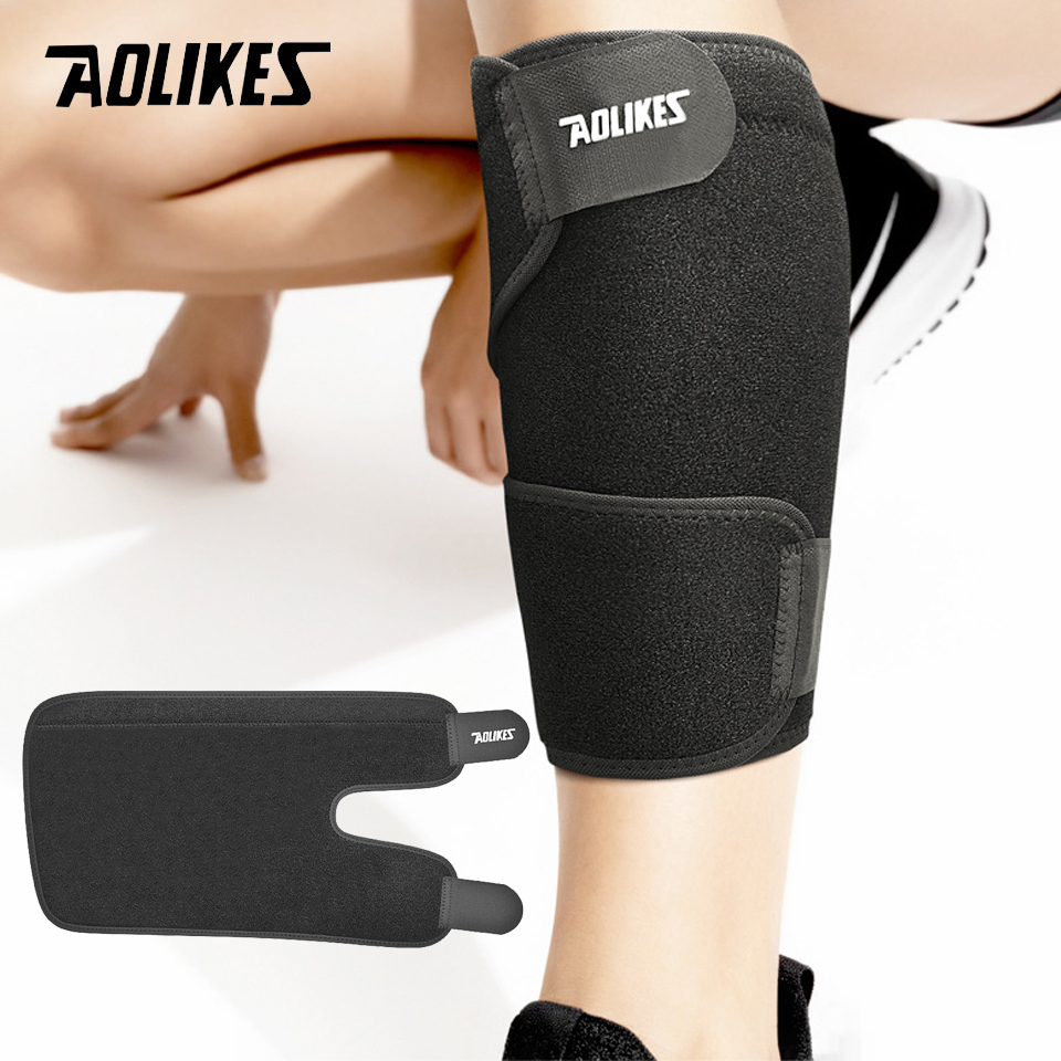 Shin Guard Crossfit - AOLIKES 1個入り スポーツシンガード クロスフィット 調整可能 ふくらはぎ圧迫スリーブ