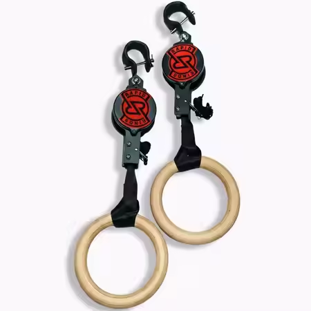 Gymnastic Ring Wood - バーチフィットネスリング 高耐荷重調整可能 ホーム体操器具 スタンピングプルアップリング 木製