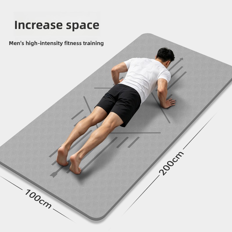 Ab Mat Crunch - 大型ヨガマット メンズフィットネス 腹筋運動 厚くて幅広 滑り止めTPEスポーツマット ヨガマット