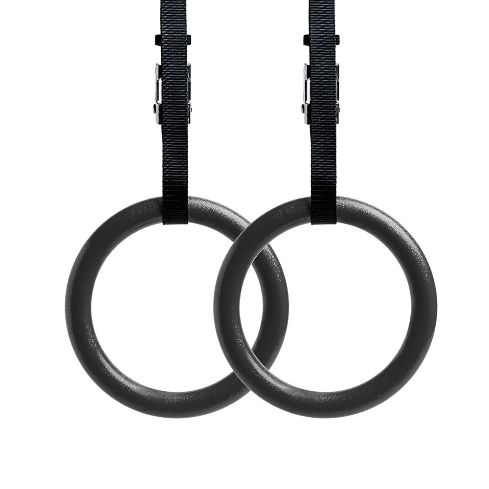 Gymnastic Ring Wood - フィットネストレーニング体操リング木製ジムリング調節可能な番号付きストラップ懸垂リングセット（ワークアウト用）
