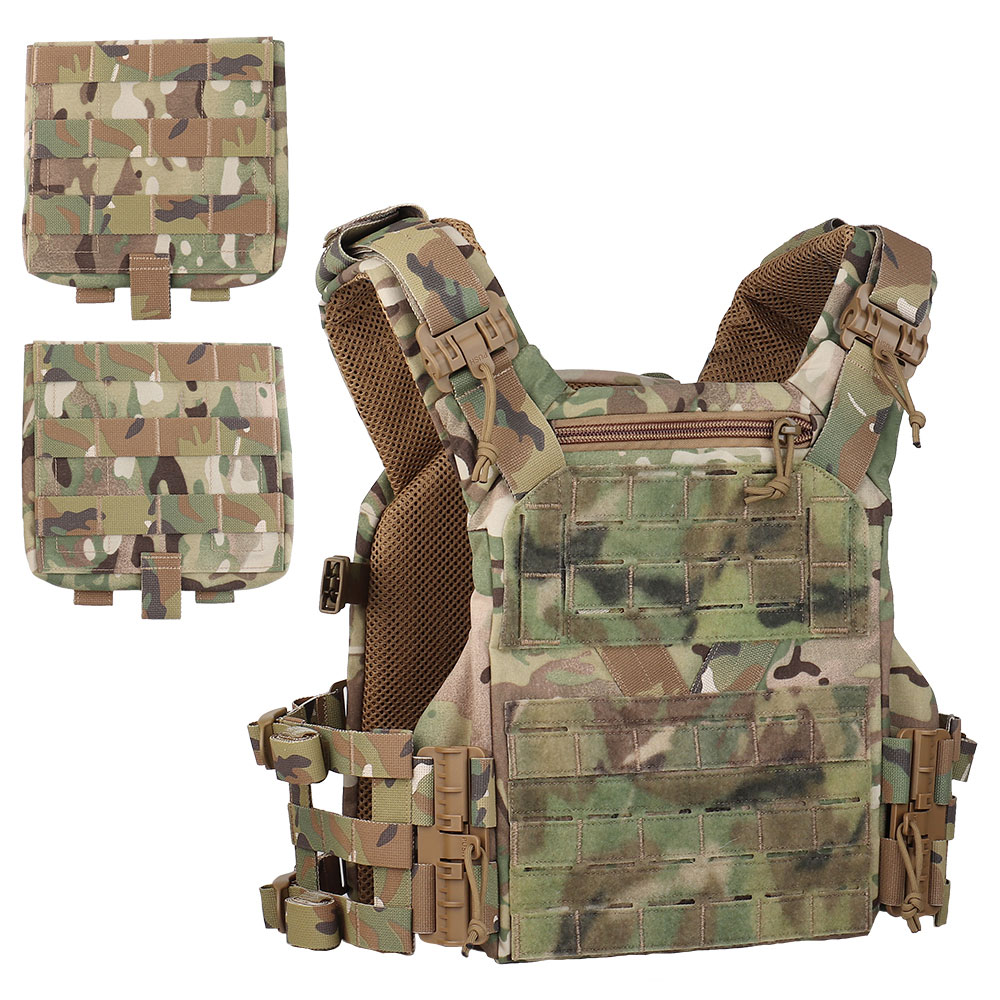Crossfit Vest - フルサイズタクティカルプレートキャリアベスト ハンティング 軽量メッシュ 快適ボディアーマー MOLLE クイックリリース