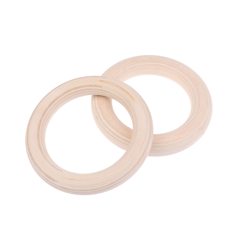 ● 2 ピース/ペア木製リングポータブルクロスフィット体操リ - Gymnastic Ring Wood のレビューと価格