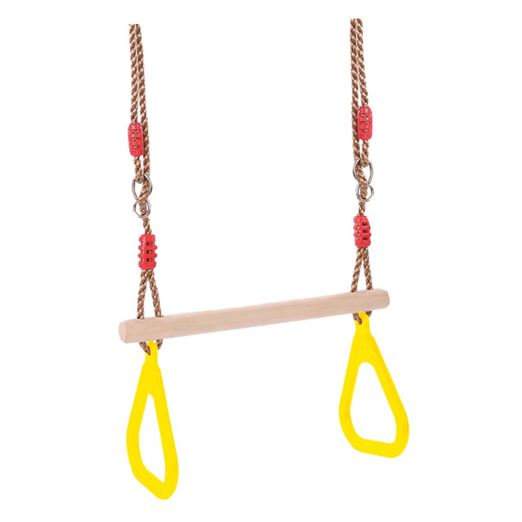 屋内外で楽しめるブランコセット、裏庭用木製バー、体操リング、 - Gymnastic Ring Wood のレビューと価格