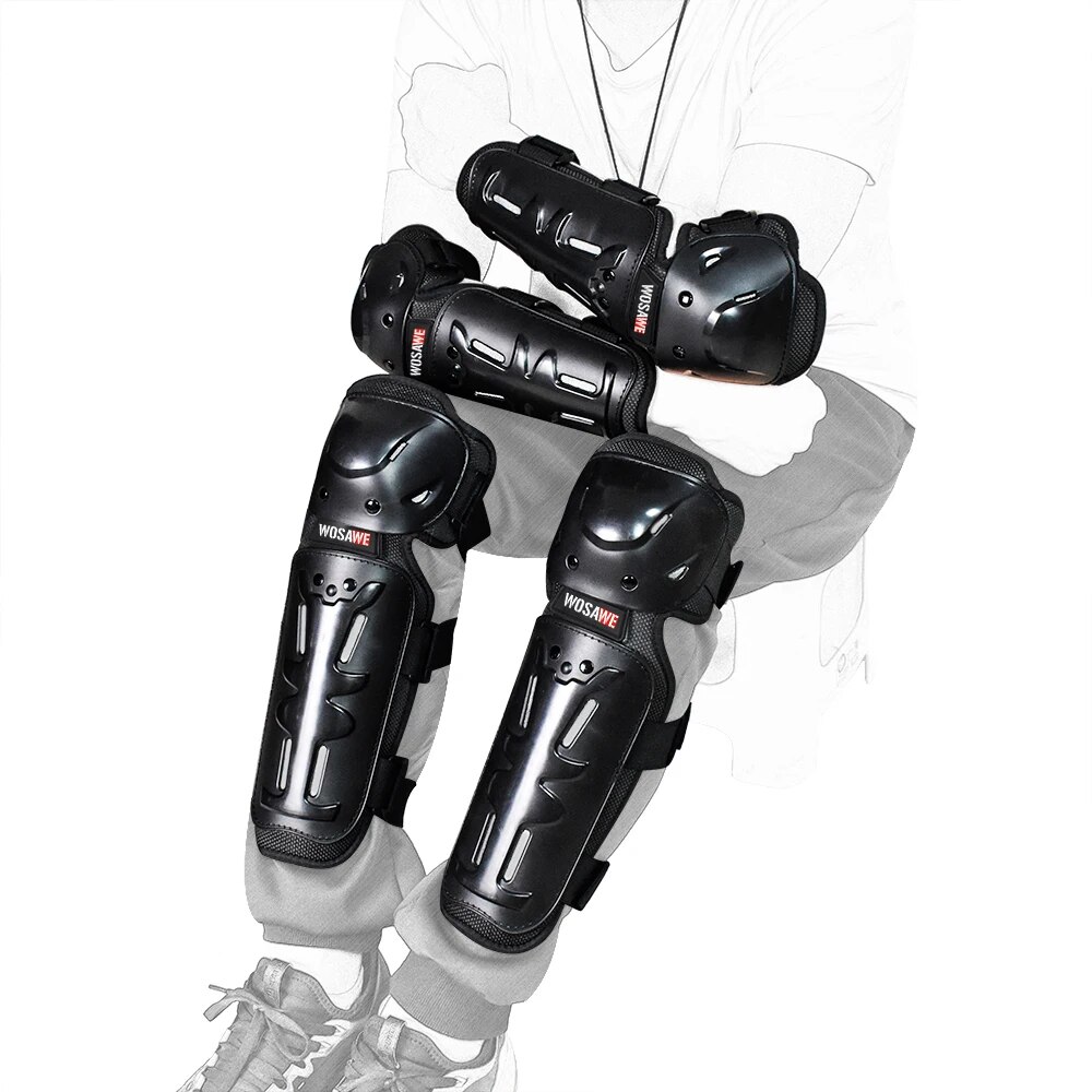 Wosaweeスポーツ膝 & 肘パッドオートバイ膝保護スキー - Shin Guard Crossfit のレビューと価格