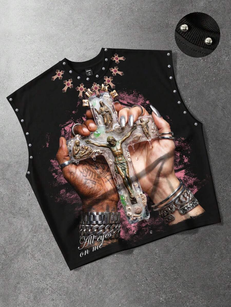 アメリカンレトロビッグクロスグラフィック Tシャツヒップホッ - Crossfit Vest のレビューと価格