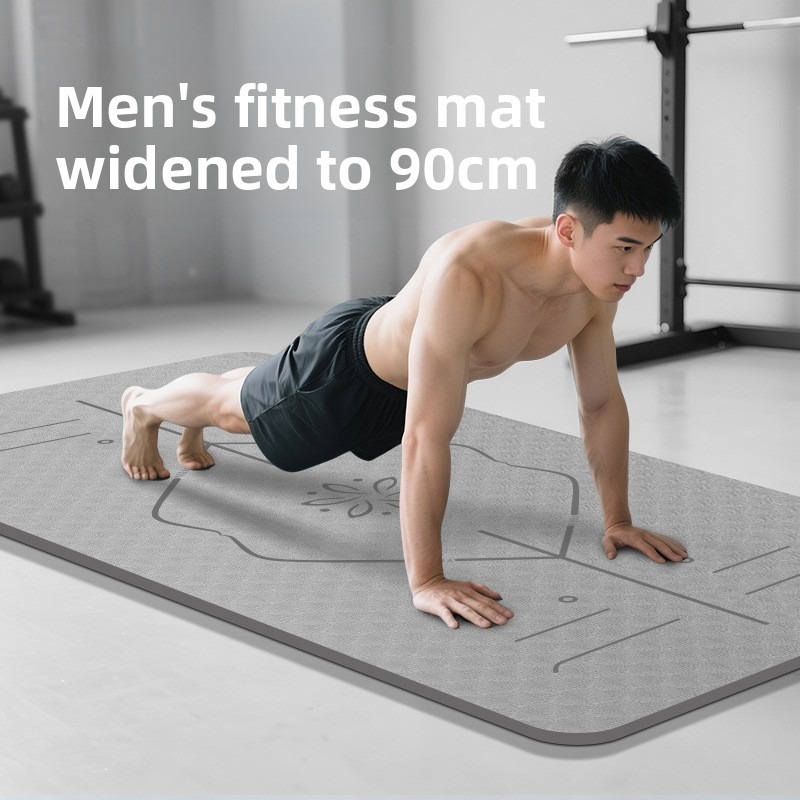 大型メンズヨガマット 厚くて幅広 滑り止めTPE素材 腹筋フ - Ab Mat Crunch のレビューと価格