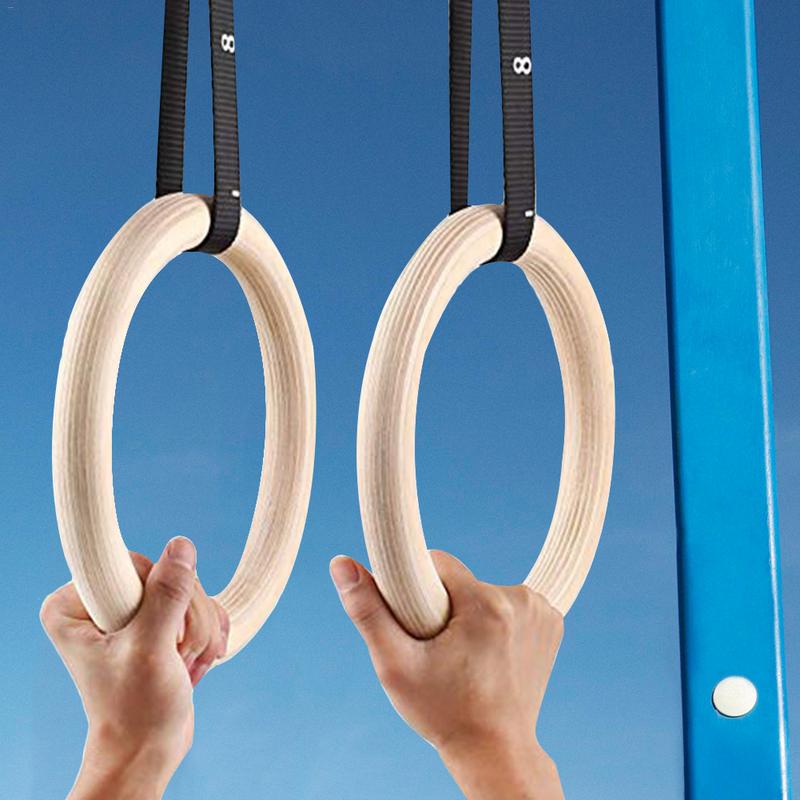 ホームフィットネスエクササイズ用の調整可能なストラップ,オプ - Gymnastic Ring Wood のレビューと価格